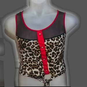 Frenzee cheetah blouse size S